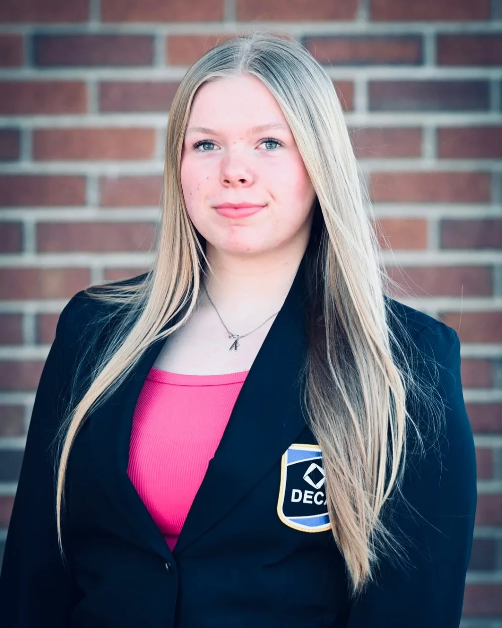 Alysha Price, Idaho DECA VP of Leadership, in her DECA blazer